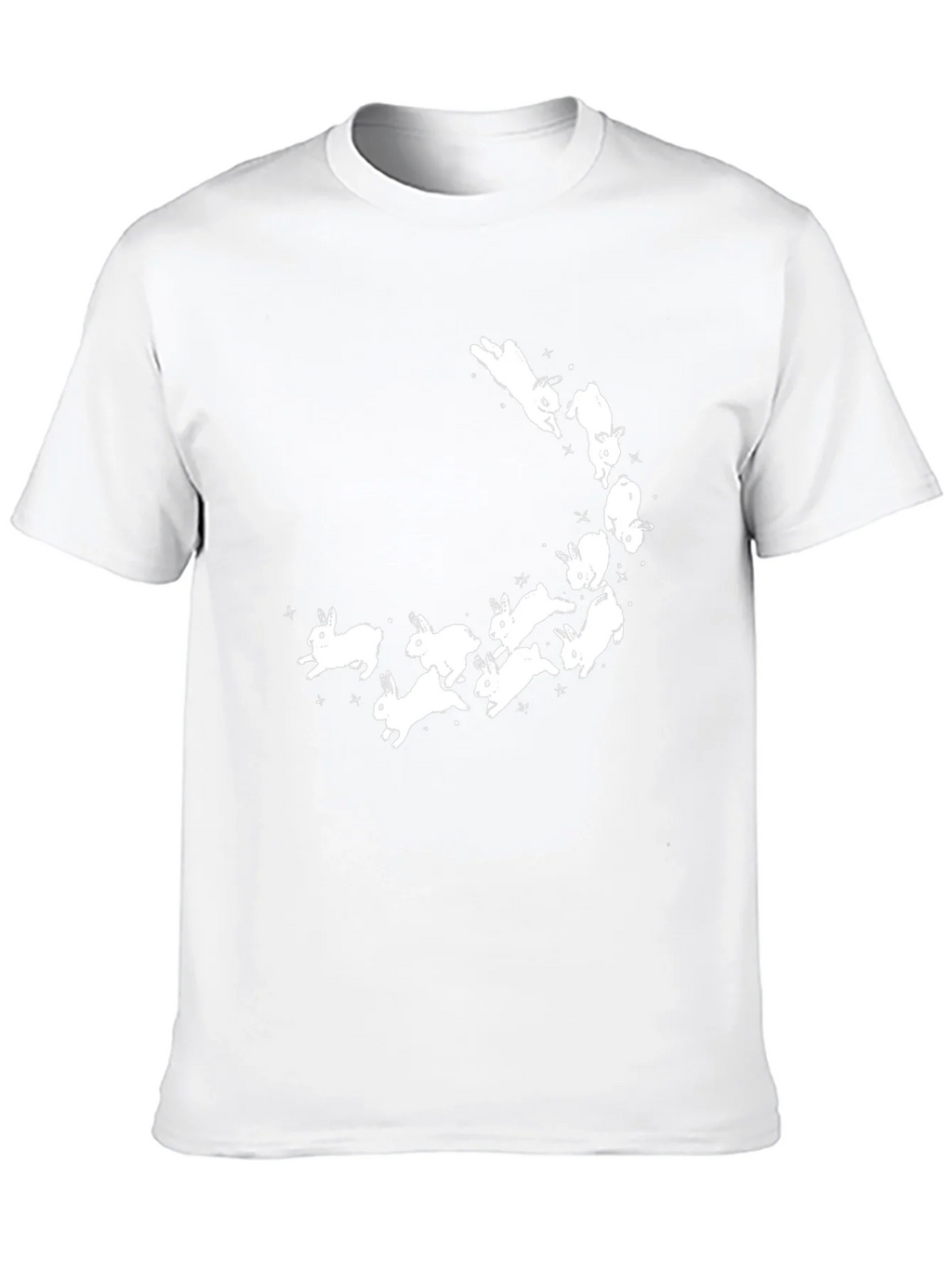 Bunny Constellation Graphic Tee - Soft Black Cotton