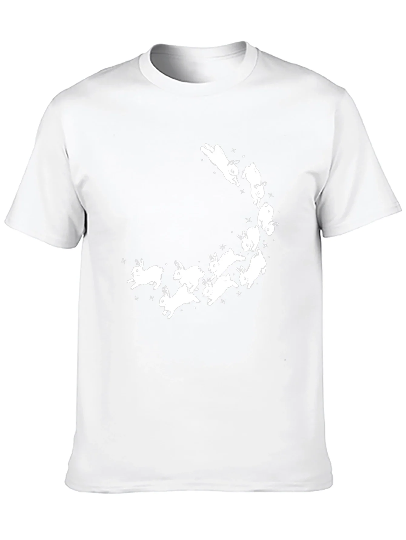 Bunny Constellation Graphic Tee - Soft Black Cotton
