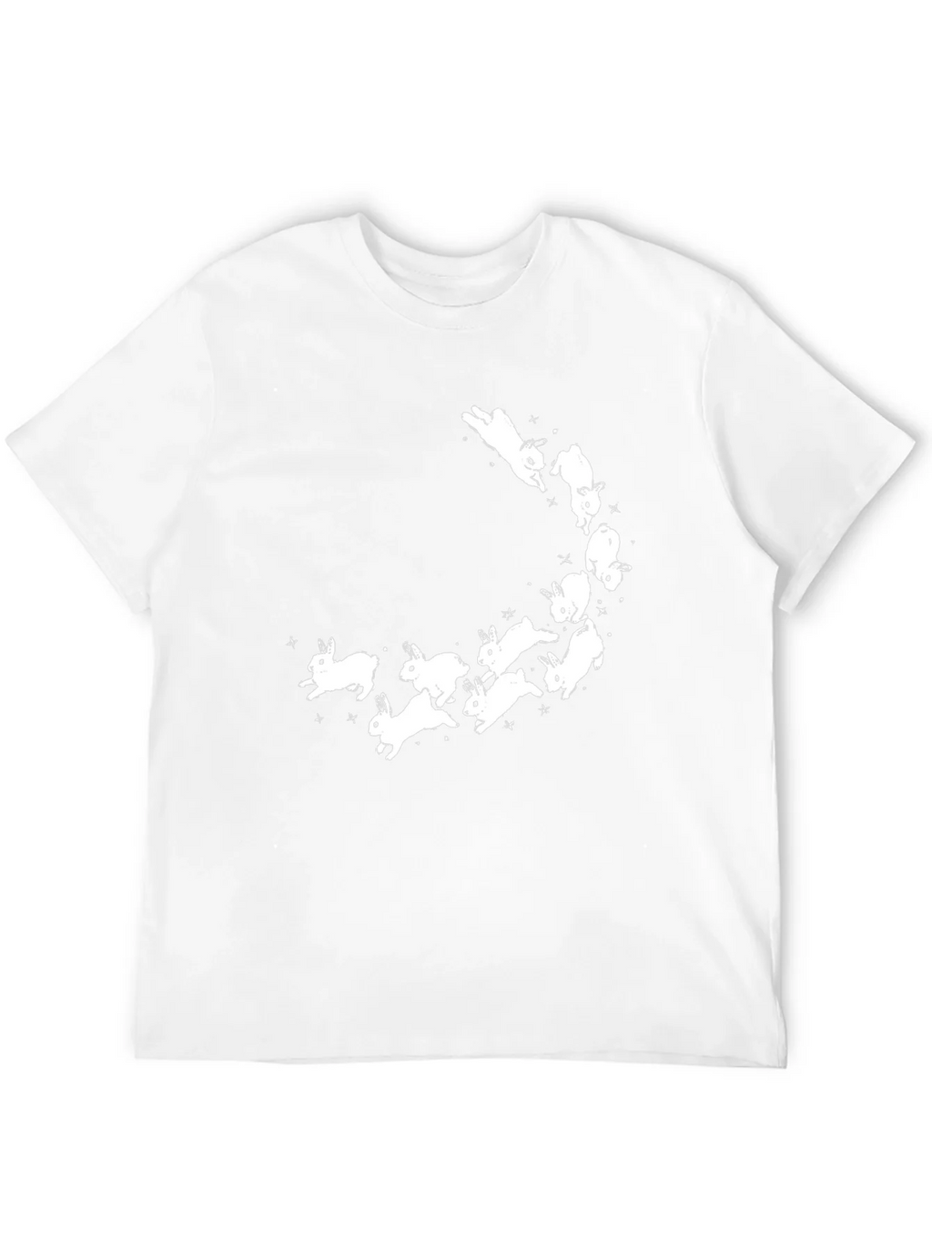 Bunny Constellation Graphic Tee - Soft Black Cotton