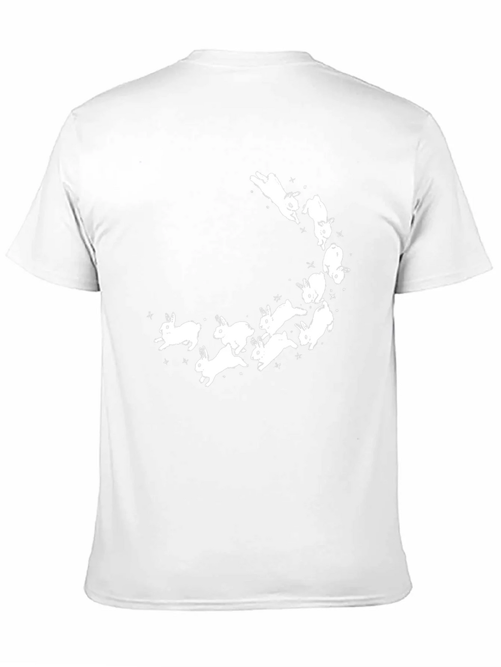 Bunny Constellation Graphic Tee - Soft Black Cotton