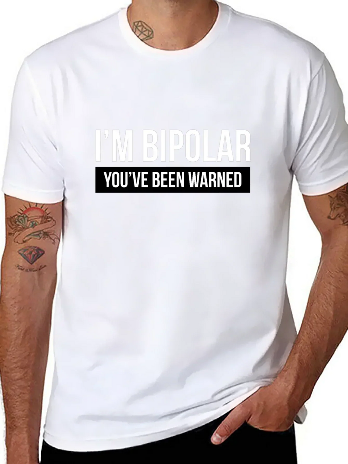 Bipolar Warning Graphic Tee - Unisex Casual T-Shirt