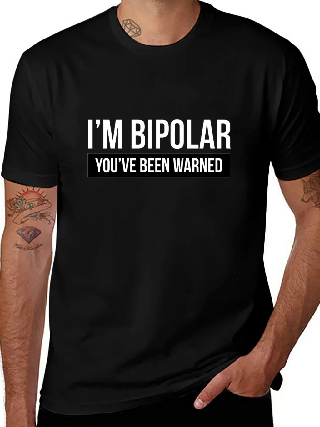 Bipolar Warning Graphic Tee - Unisex Casual T-Shirt