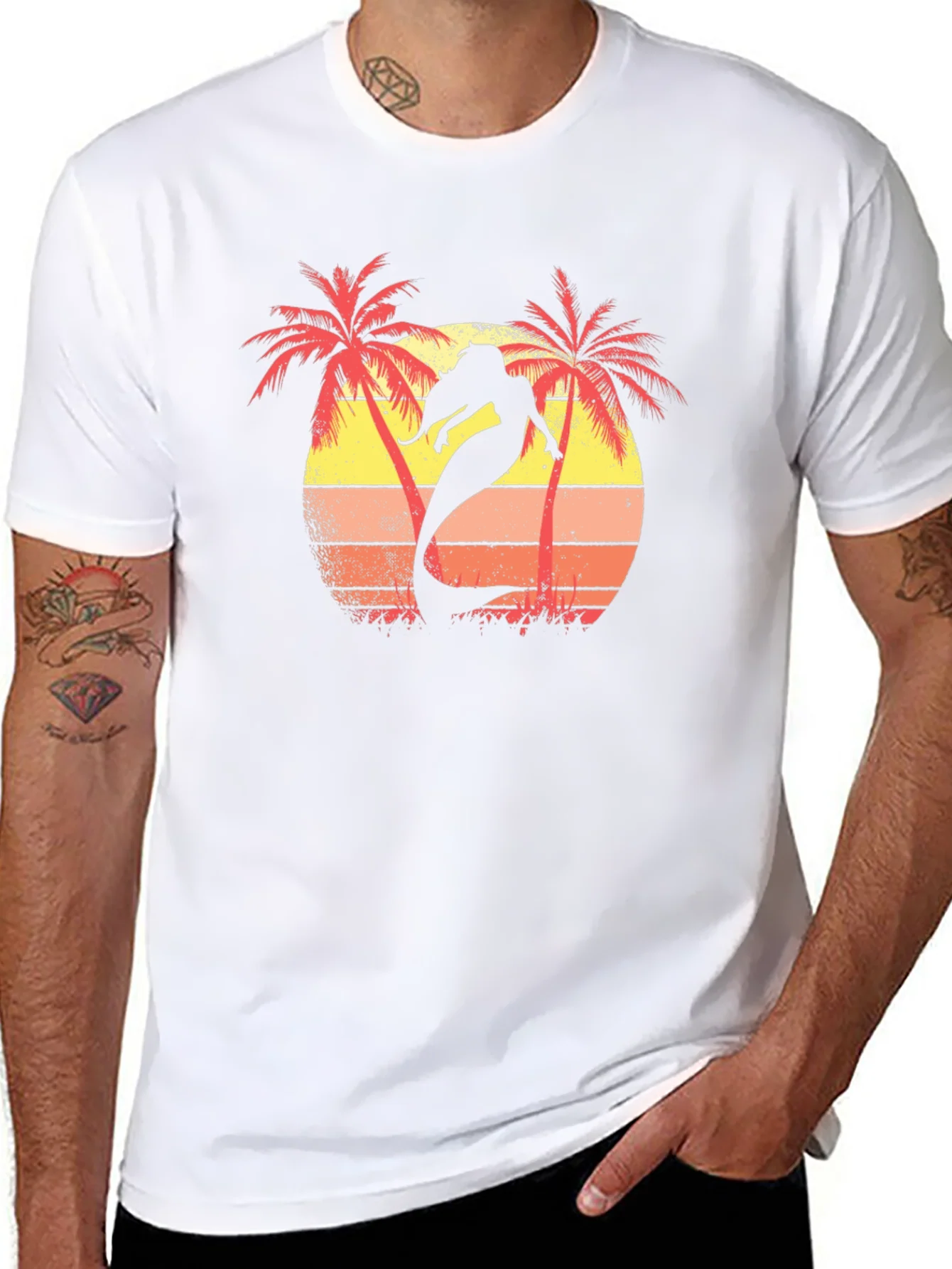 Mermaid Sunset Graphic T-Shirt