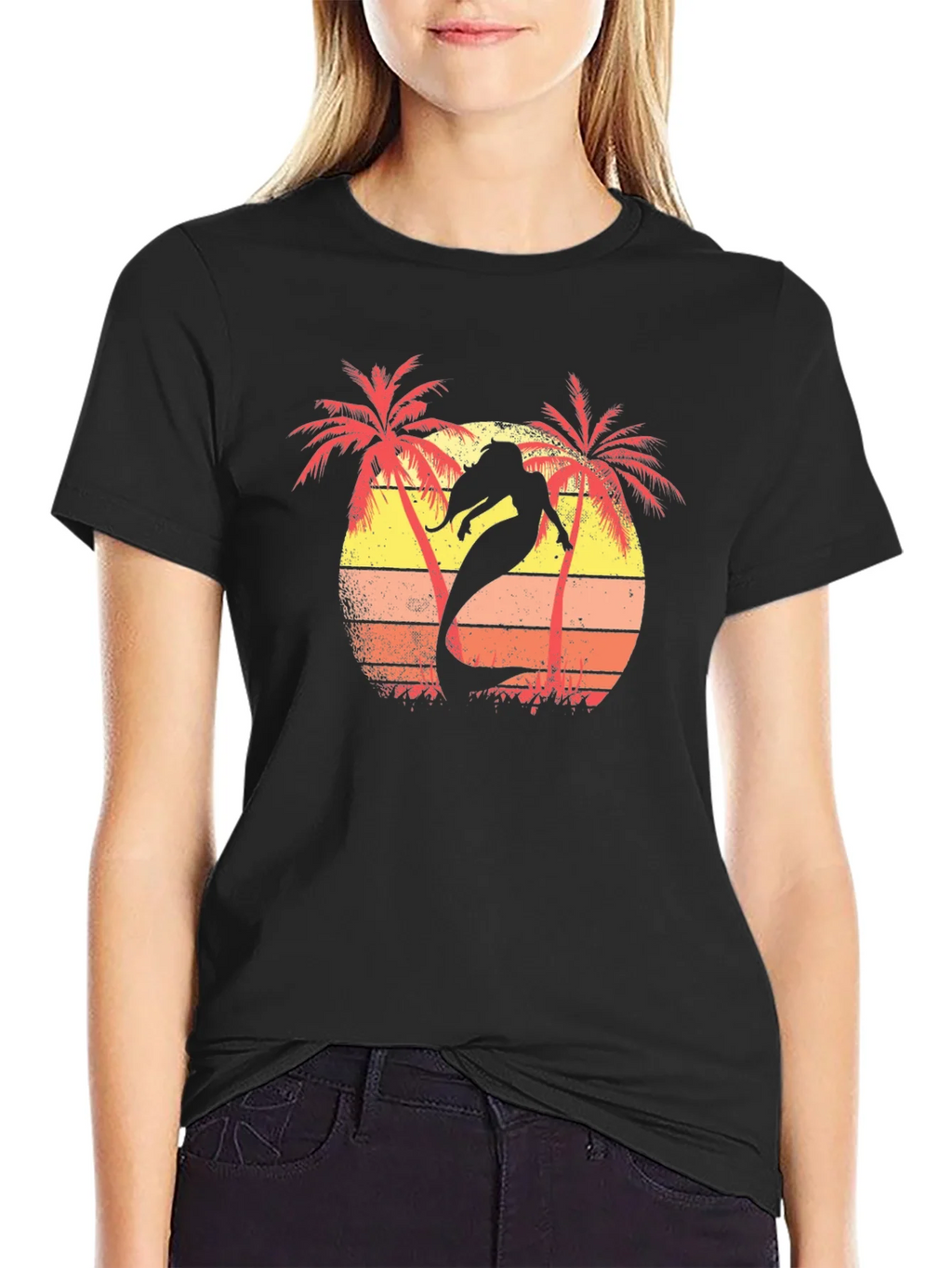 Mermaid Sunset Graphic T-Shirt