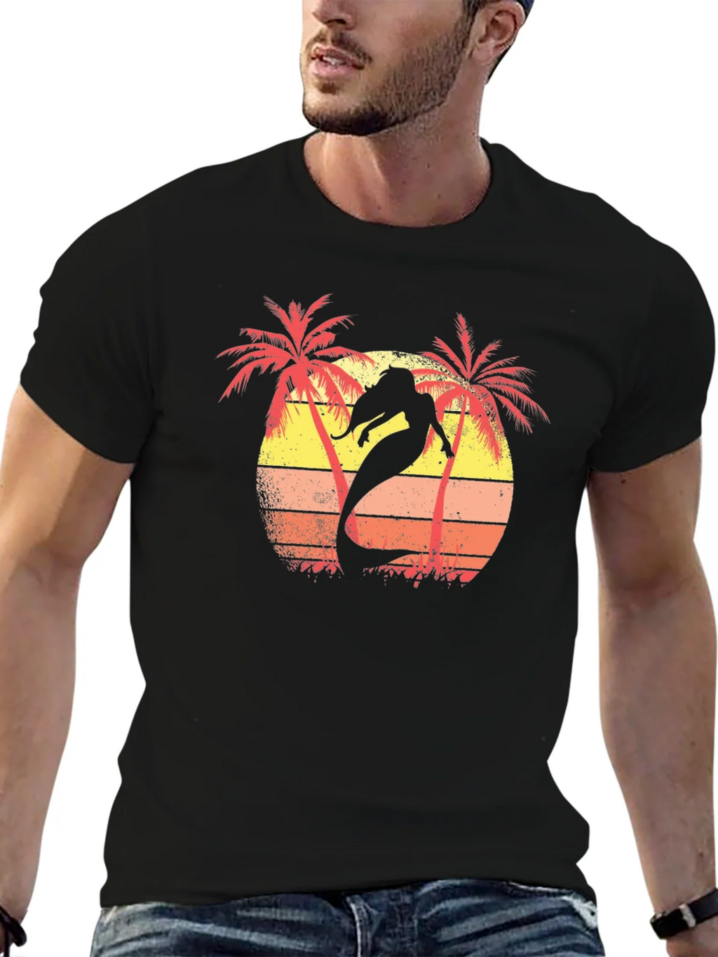 Mermaid Sunset Graphic T-Shirt