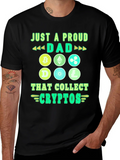 Proud Dad Crypto Collector Black Graphic Tee