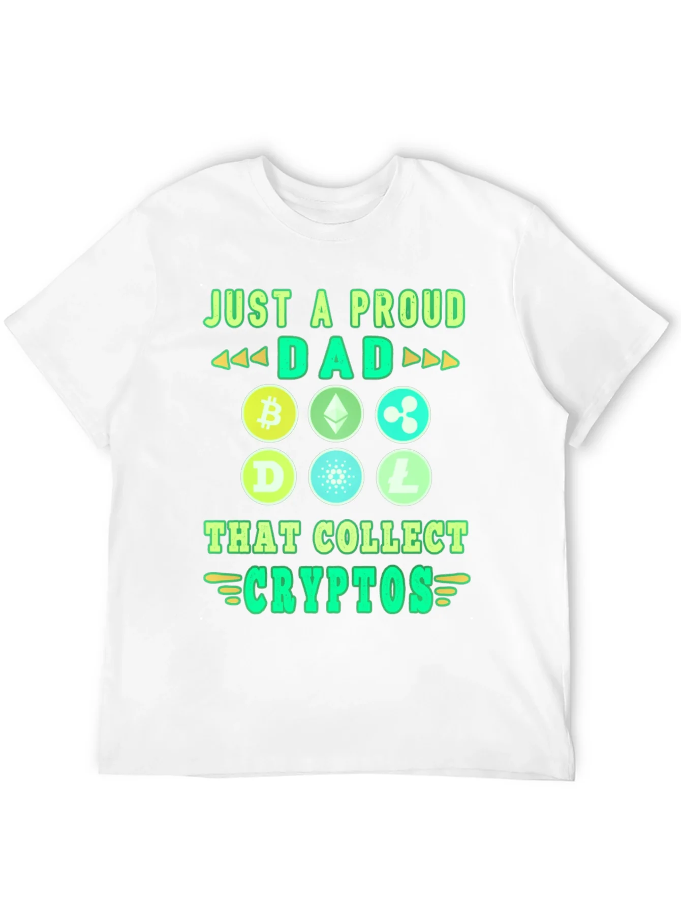 Proud Dad Crypto Collector Black Graphic Tee