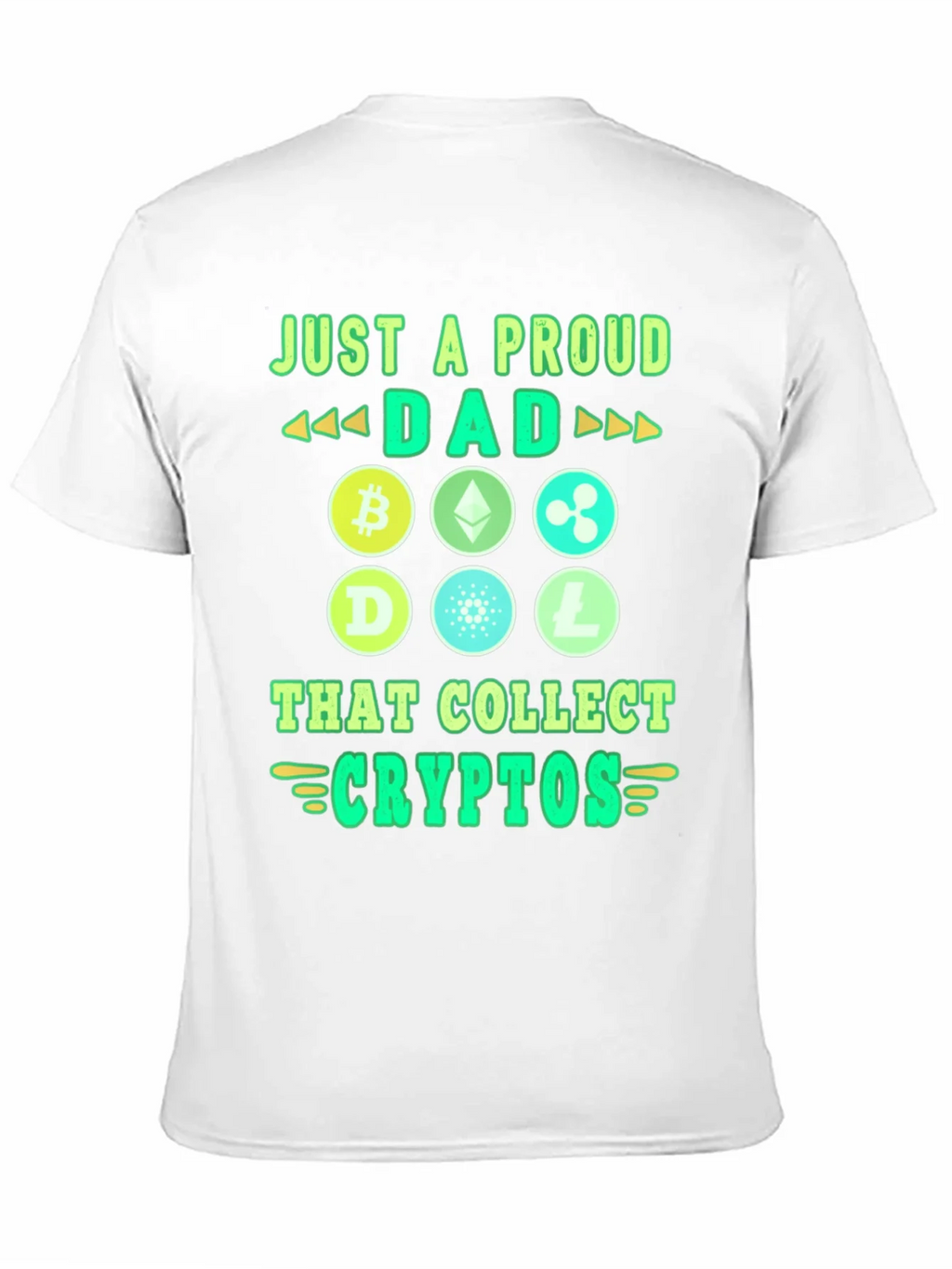 Proud Dad Crypto Collector Black Graphic Tee