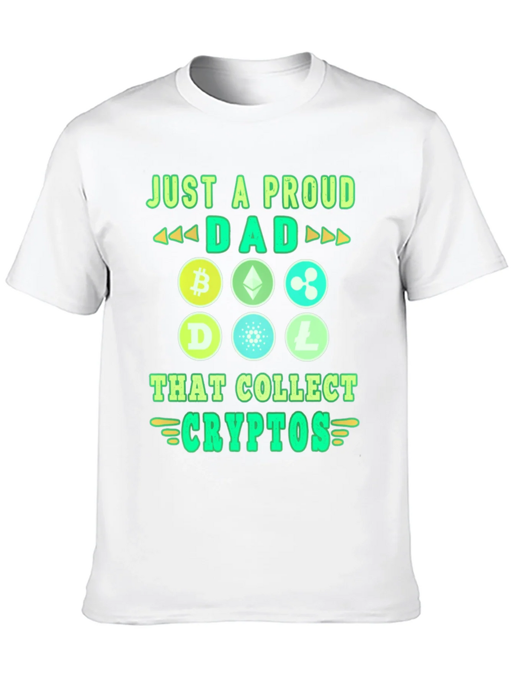 Proud Dad Crypto Collector Black Graphic Tee