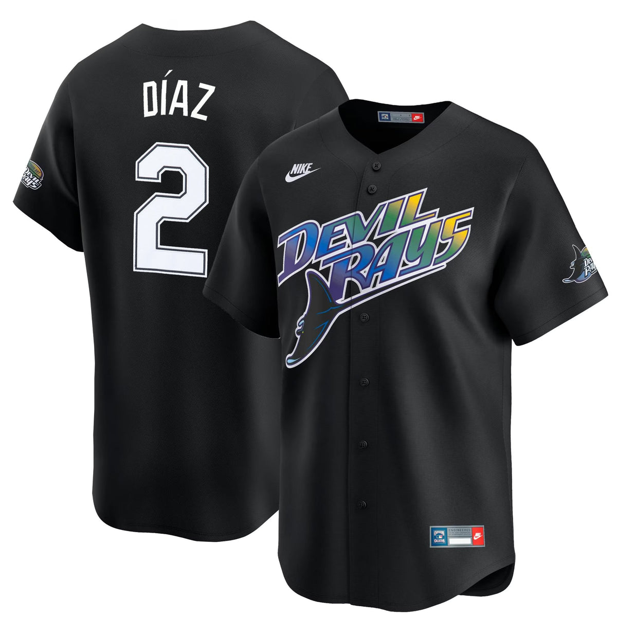 Yandy Diaz Tampa Bay Rays Cooperstown Collection Jersey - Black