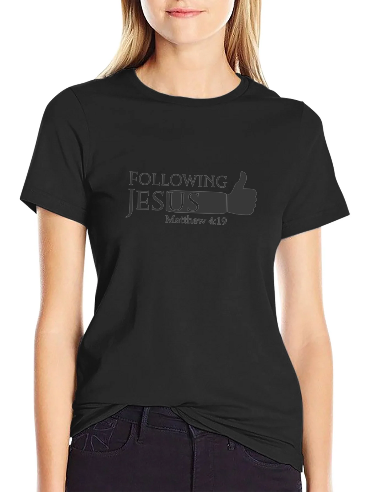 Following Jesus T-Shirt - Matthew 4:19 Religious Graphic Tee