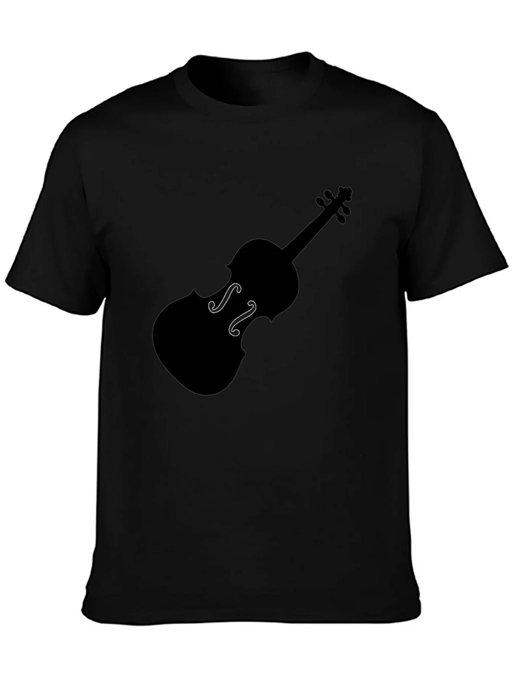 Violin Graphic Tee - Black Music Lover T-Shirt