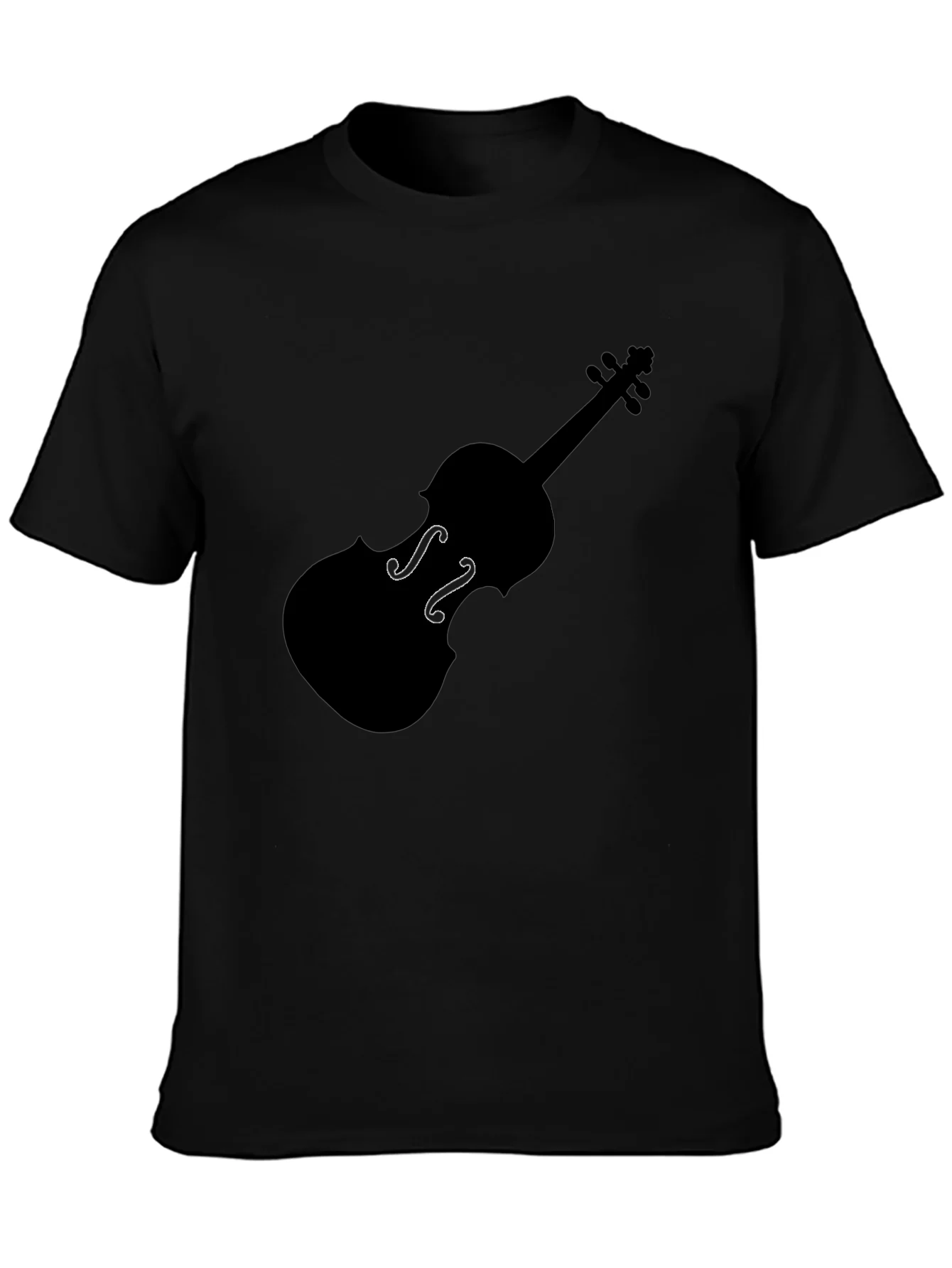 Violin Graphic Tee - Black Music Lover T-Shirt