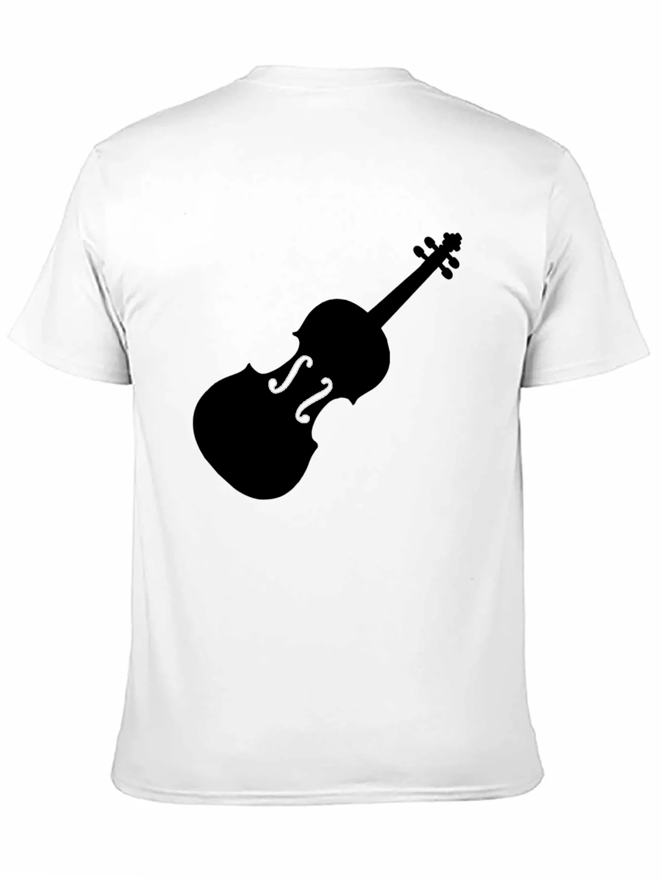 Violin Graphic Tee - Black Music Lover T-Shirt