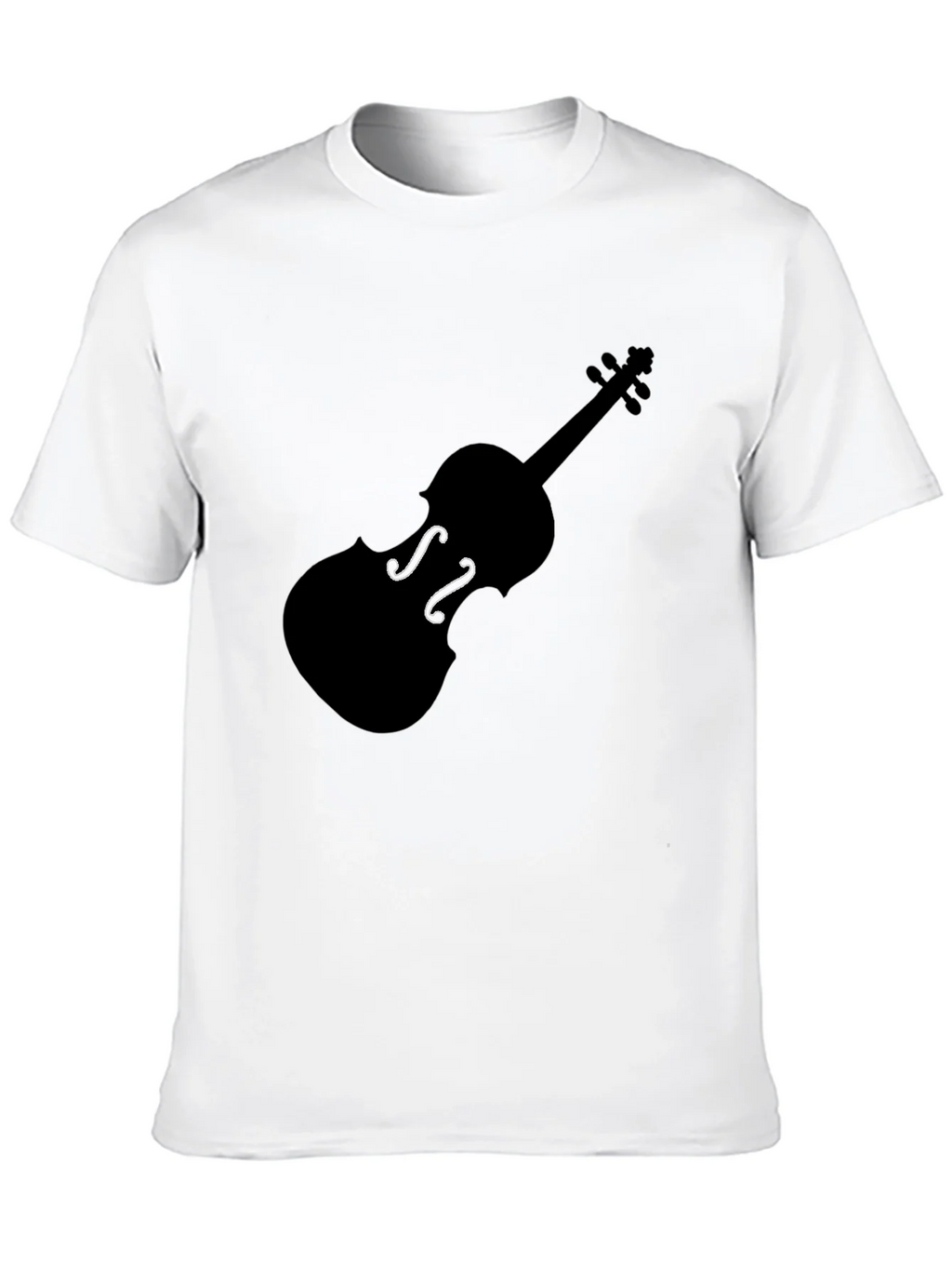 Violin Graphic Tee - Black Music Lover T-Shirt