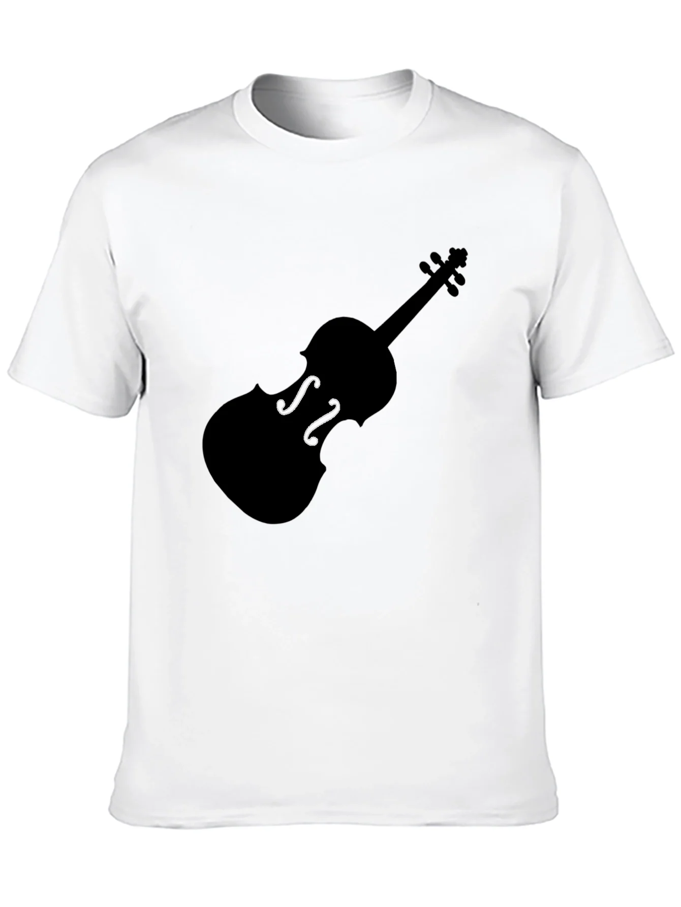 Violin Graphic Tee - Black Music Lover T-Shirt