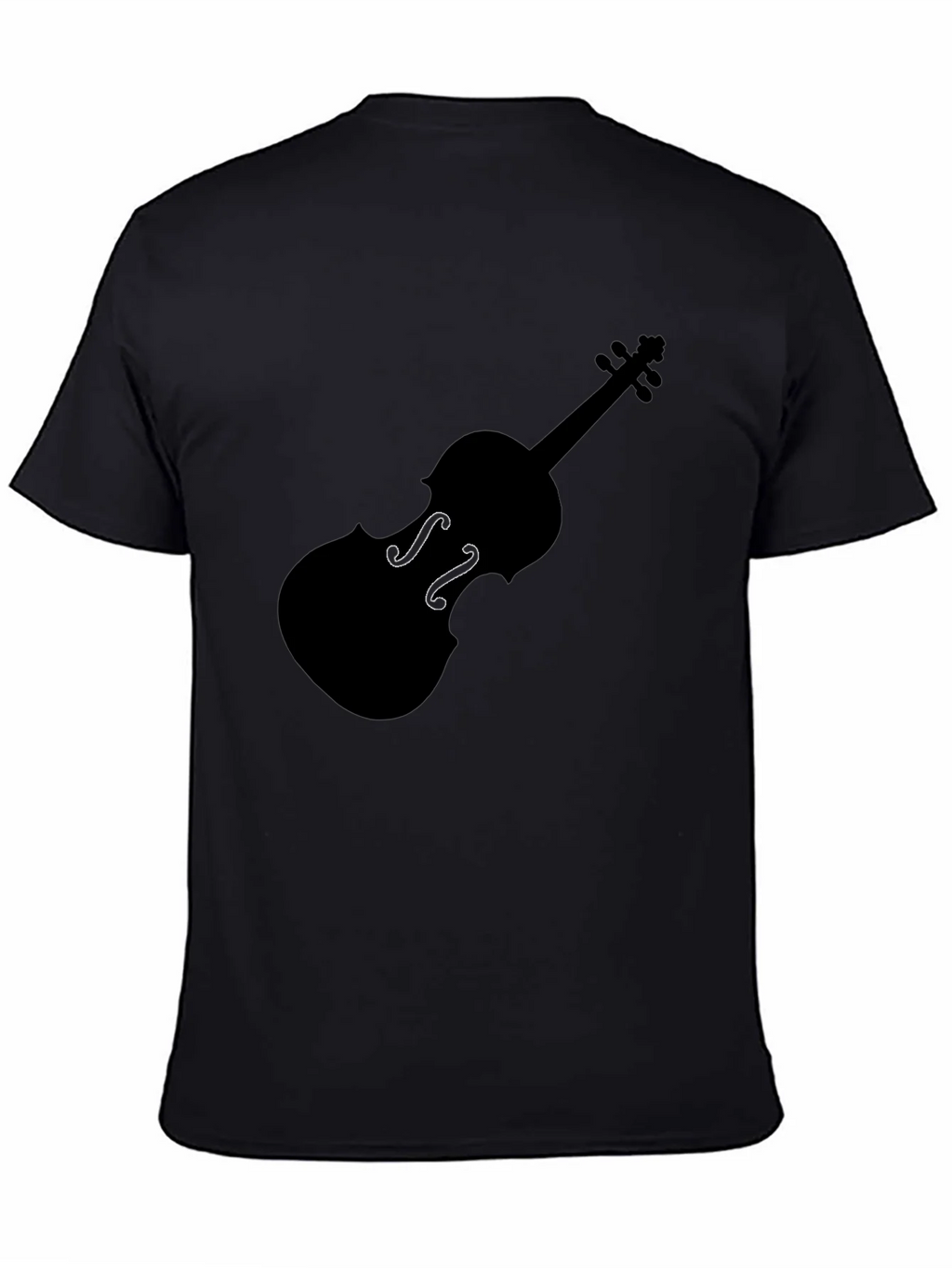 Violin Graphic Tee - Black Music Lover T-Shirt