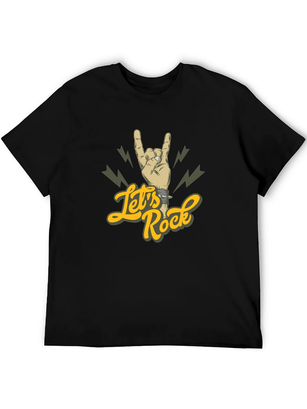Lets Rock Hand Gesture Graphic Tee