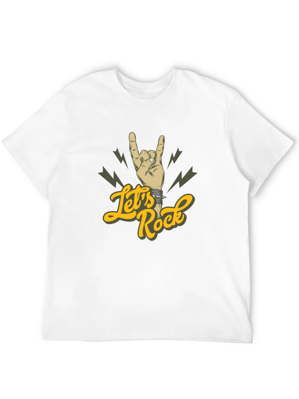 Lets Rock Hand Gesture Graphic Tee