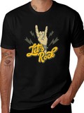 Lets Rock Hand Gesture Graphic Tee