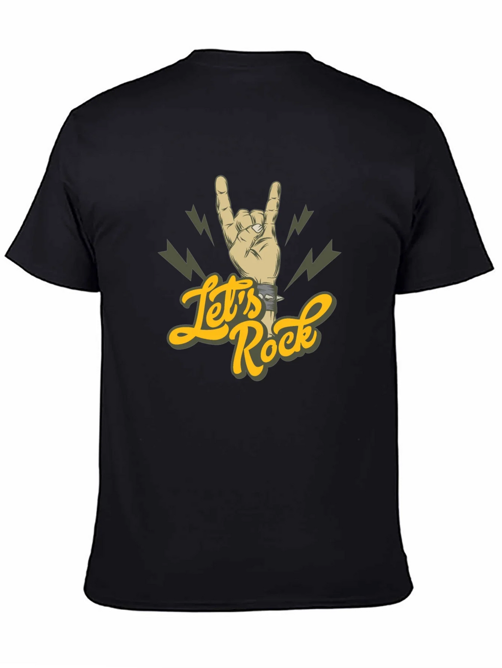 Lets Rock Hand Gesture Graphic Tee
