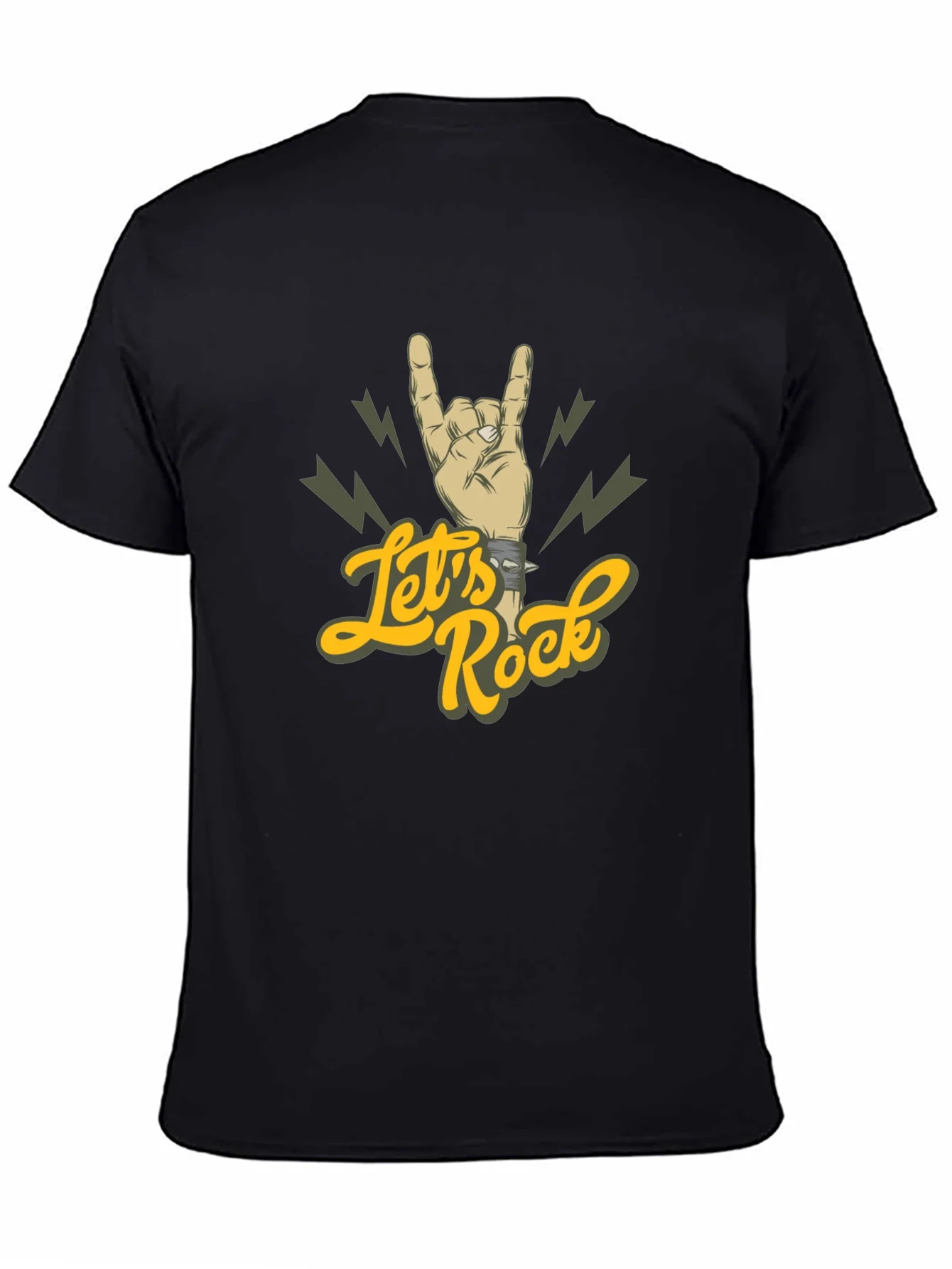 Lets Rock Hand Gesture Graphic Tee