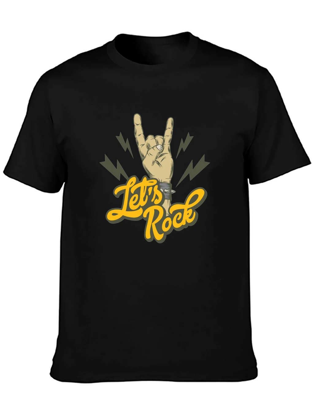 Lets Rock Hand Gesture Graphic Tee