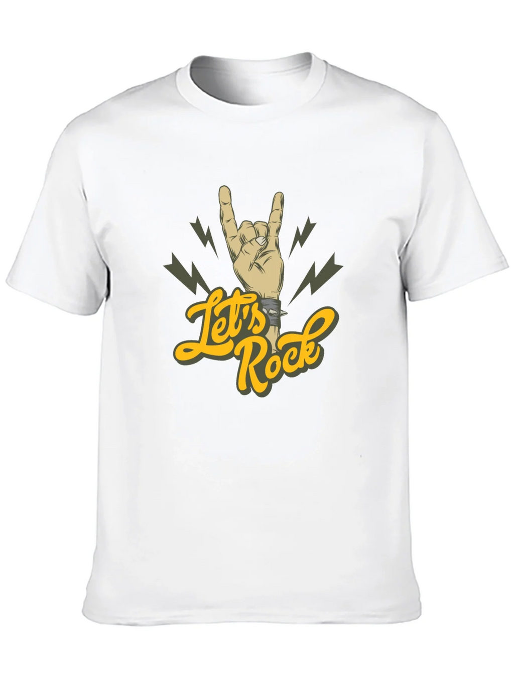 Lets Rock Hand Gesture Graphic Tee