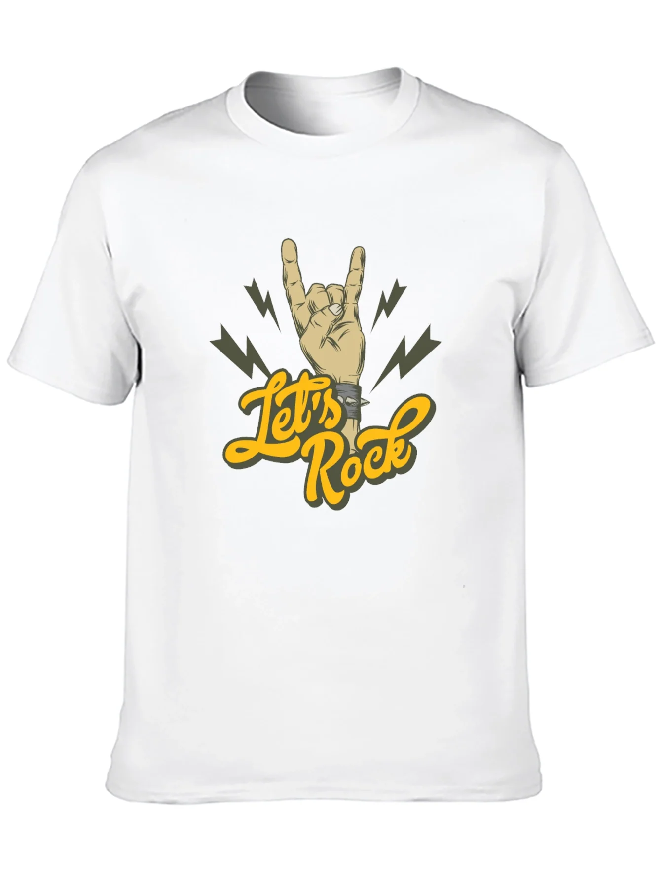 Lets Rock Hand Gesture Graphic Tee